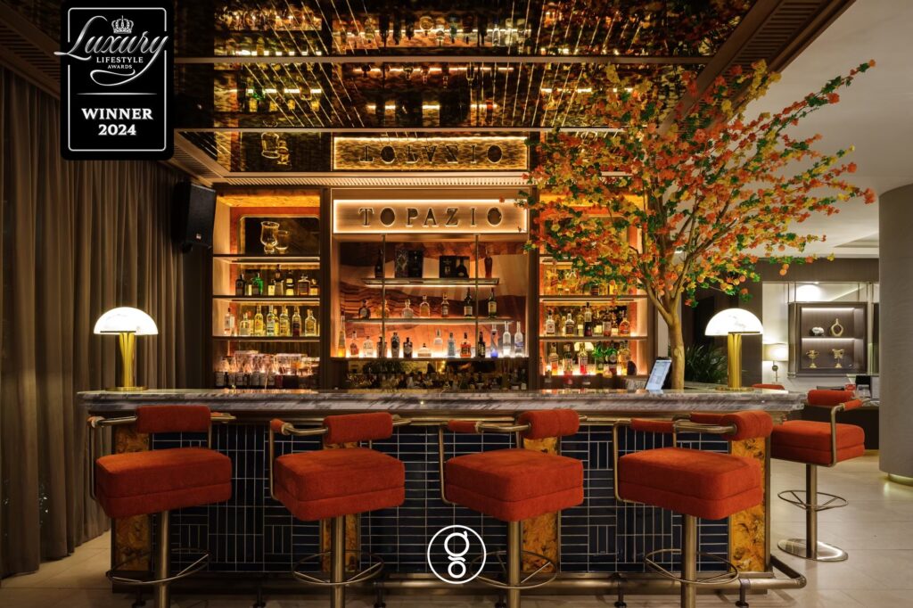 Topazio Bar at La Miniera Pool Villas Pattaya — resort bar interior design by Gratitude Design