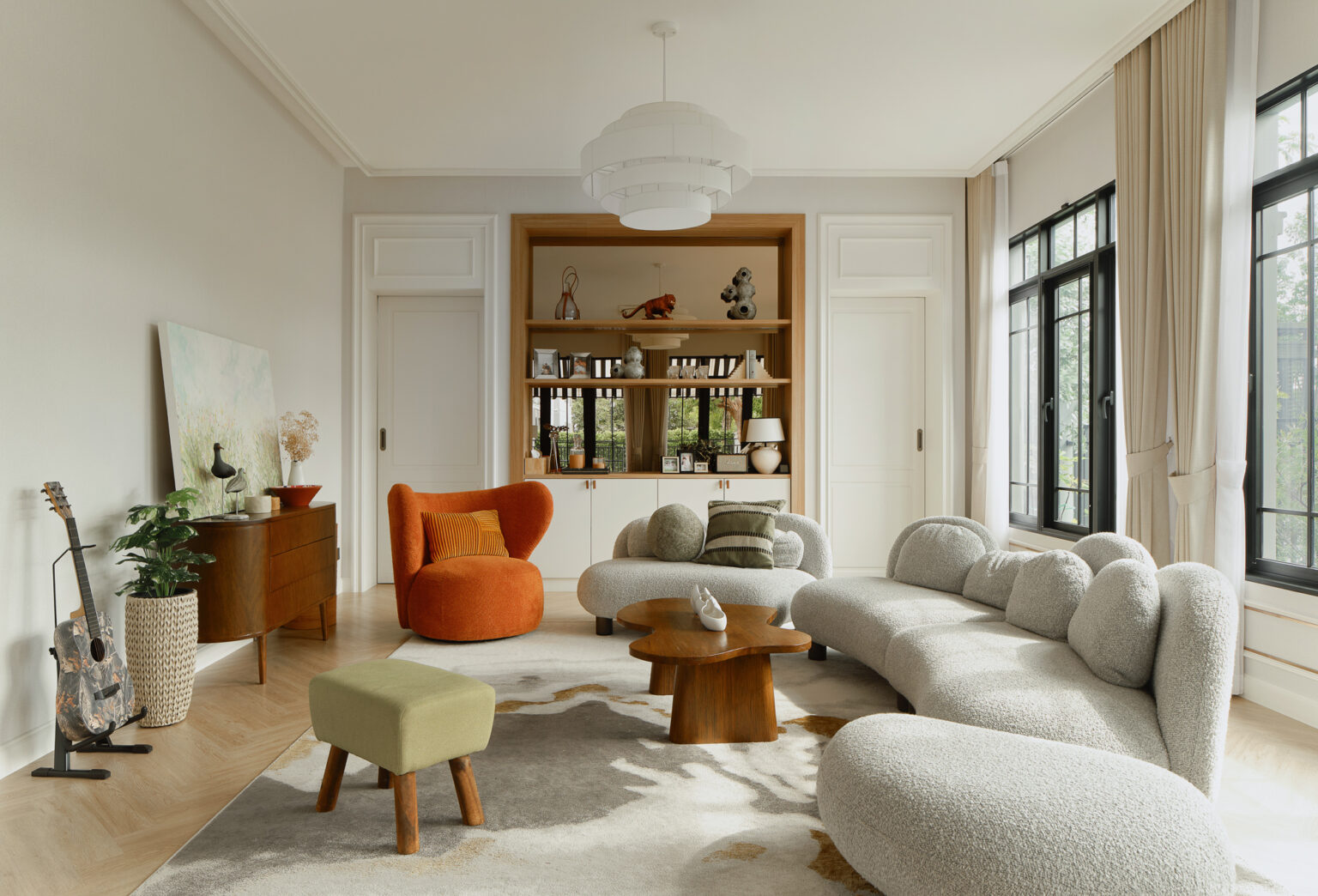 Grand Bangkok Boulevard – ห้องนั่งเล่น ออกแบบภายในโดย Gratitude Design